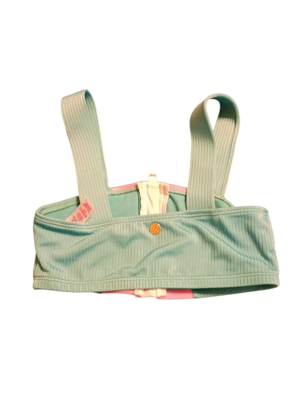 Like New! 2/$10 Justice Blue and Pink Front-Zip Bikini Top Swim 7/8